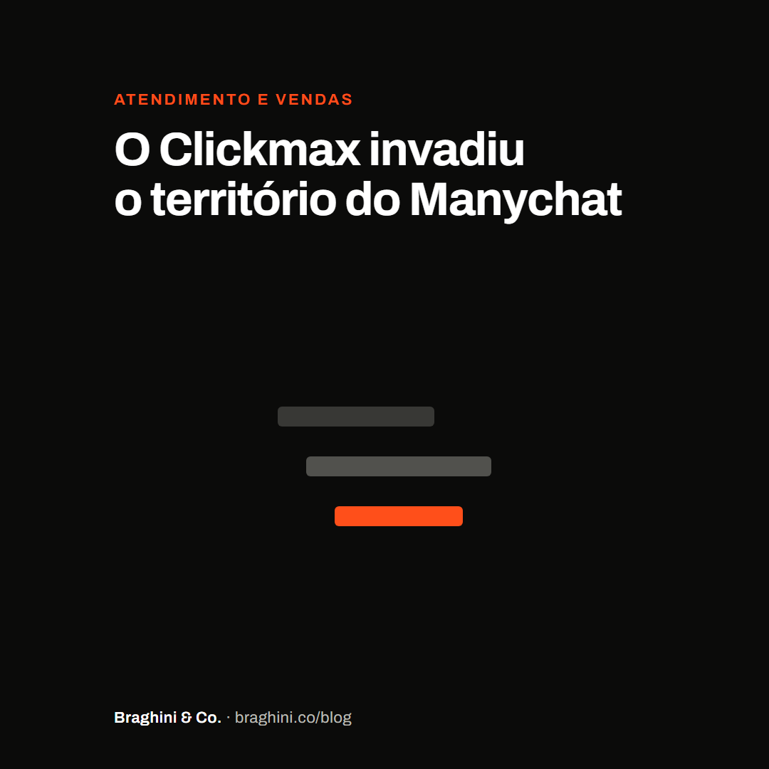 O Clickmax invadiu o território do Manychat