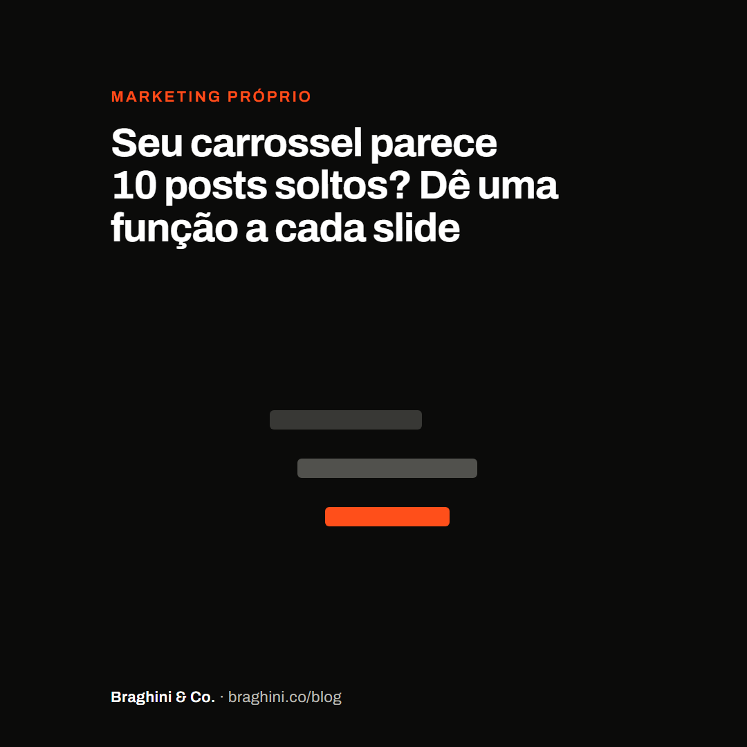 Seu carrossel parece 10 posts soltos? Dê uma função a cada slide