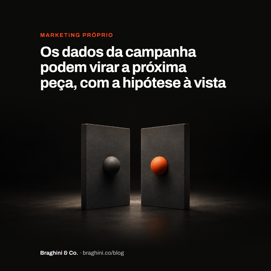 Os dados da campanha podem virar a próxima peça, com a hipótese à vista
