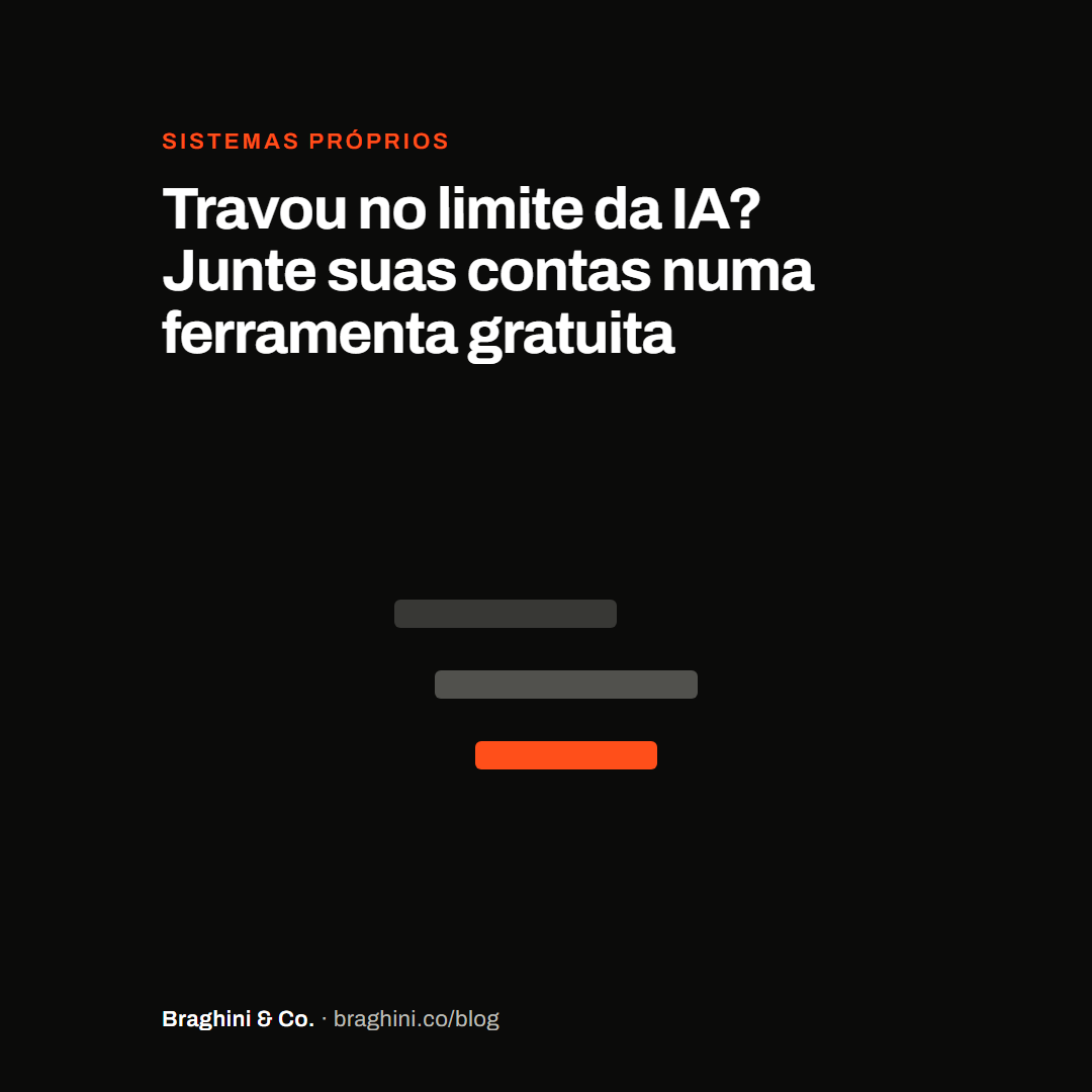 Travou no limite da IA? Junte suas contas numa ferramenta gratuita